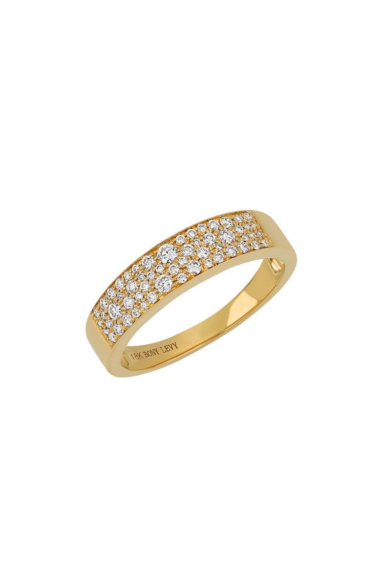 Bony Levy Mika Pavè Diamond Band Ring, Main, color, 18K Yellow Gold