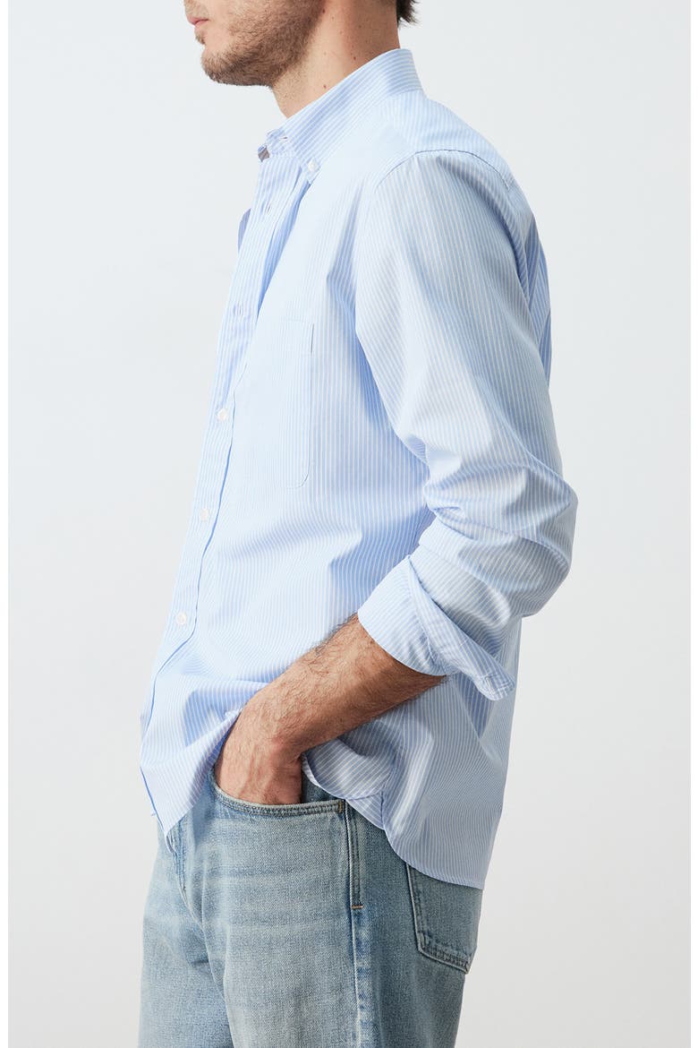 Regular Fit Stripe Button-Up Shirt, Alternate, color, SKY BLUE