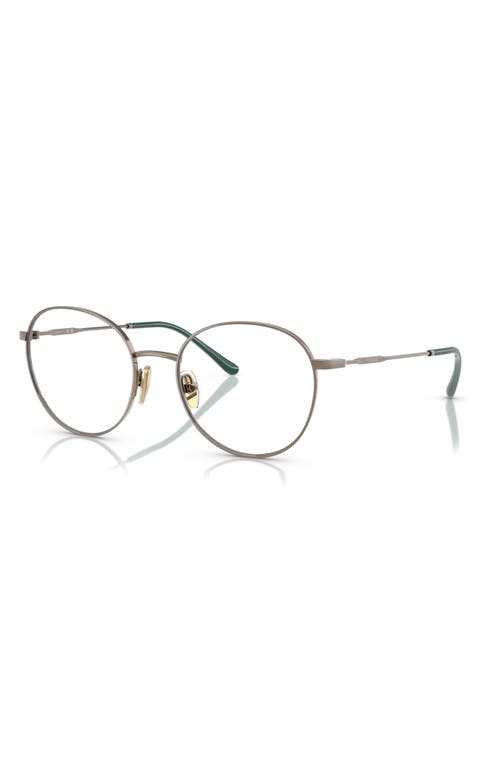 Vogue 50mm Round Optical Glasses In Lite Brown
