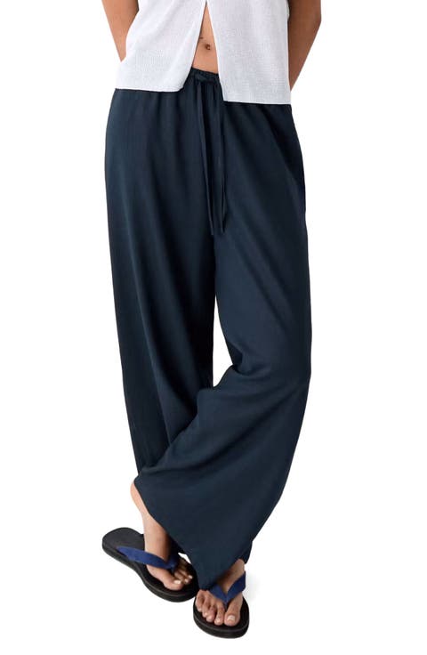 <p>Kids' Flowy Straight Leg Linen Blend Pants</p>