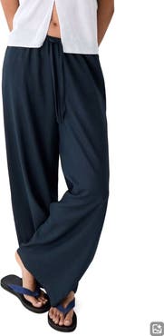 MANGO TEEN Kids' Flowy Straight Leg Linen Blend Pants