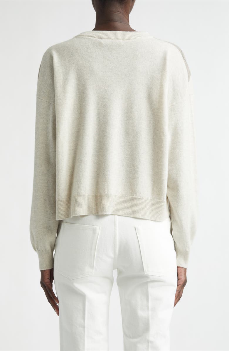 Johnstons of Elgin Clan Argyle Slouchy Cashmere Crewneck Sweater, Alternate, color, Lunan Sand Colourway