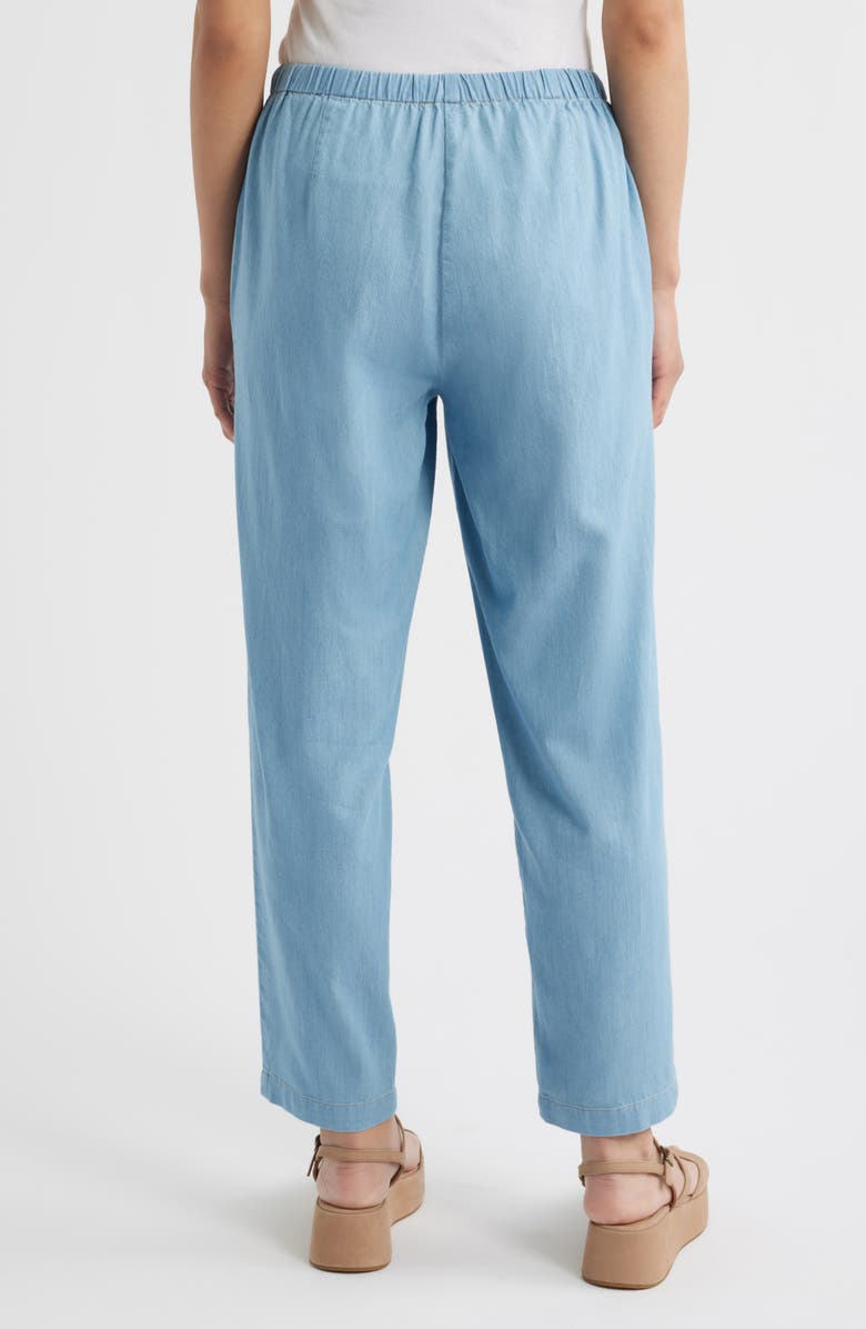 Eileen Fisher Tapered Ankle Drawstring Pants, Alternate, color, Washed Indigo