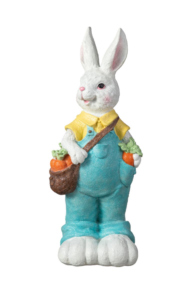 17"H Easter Resin Bunny Girl or Boy Table Decor, Alternate, color, Blue