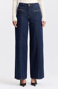 Avec Les Filles Hardware Detail High Waist Flare Jeans