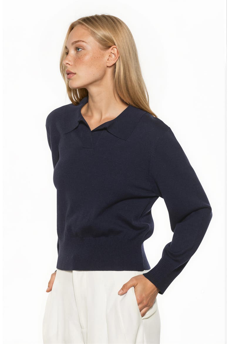 Jessica Collared Sweater, Alternate, color, NAVY
