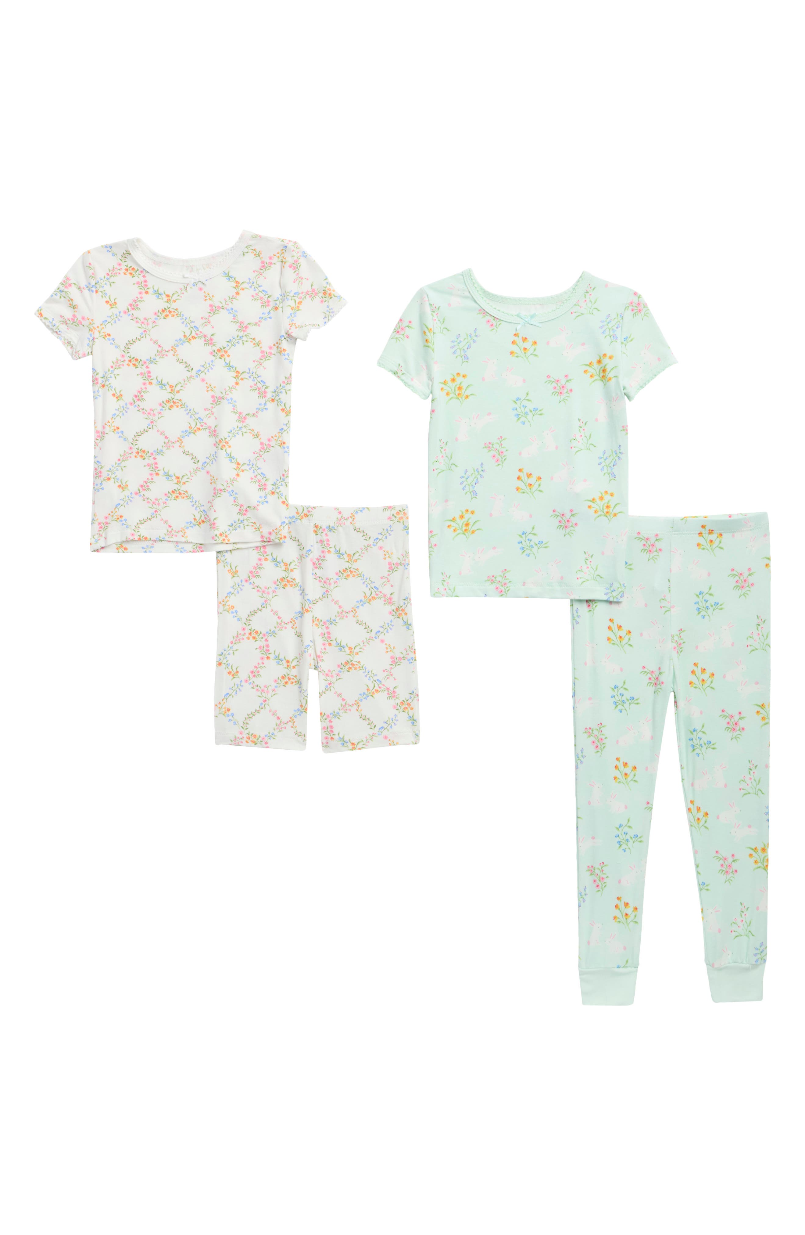Kids' Bunny 4-Piece Pajamas Set