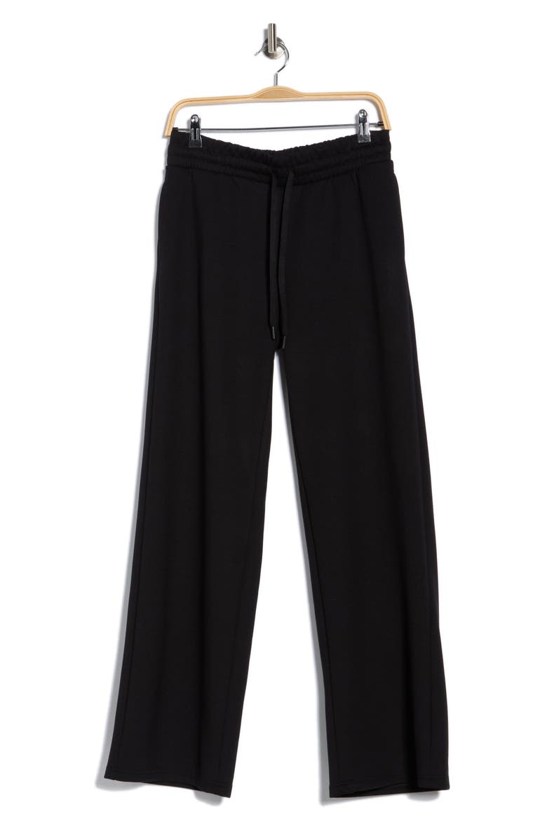 Daya Wide Leg Scuba Pants, Alternate, color, BLACK