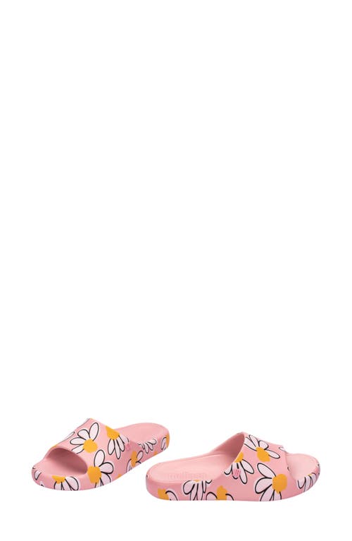 Melissa Women's Free Print Slide In Pink/white/yellow In Pink/white/yellow