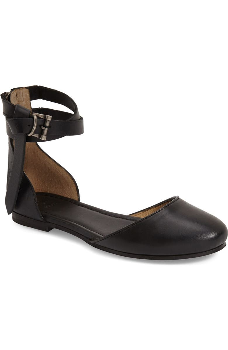 Frye 'Carson' Ankle Strap Ballet Flat, Main, color,