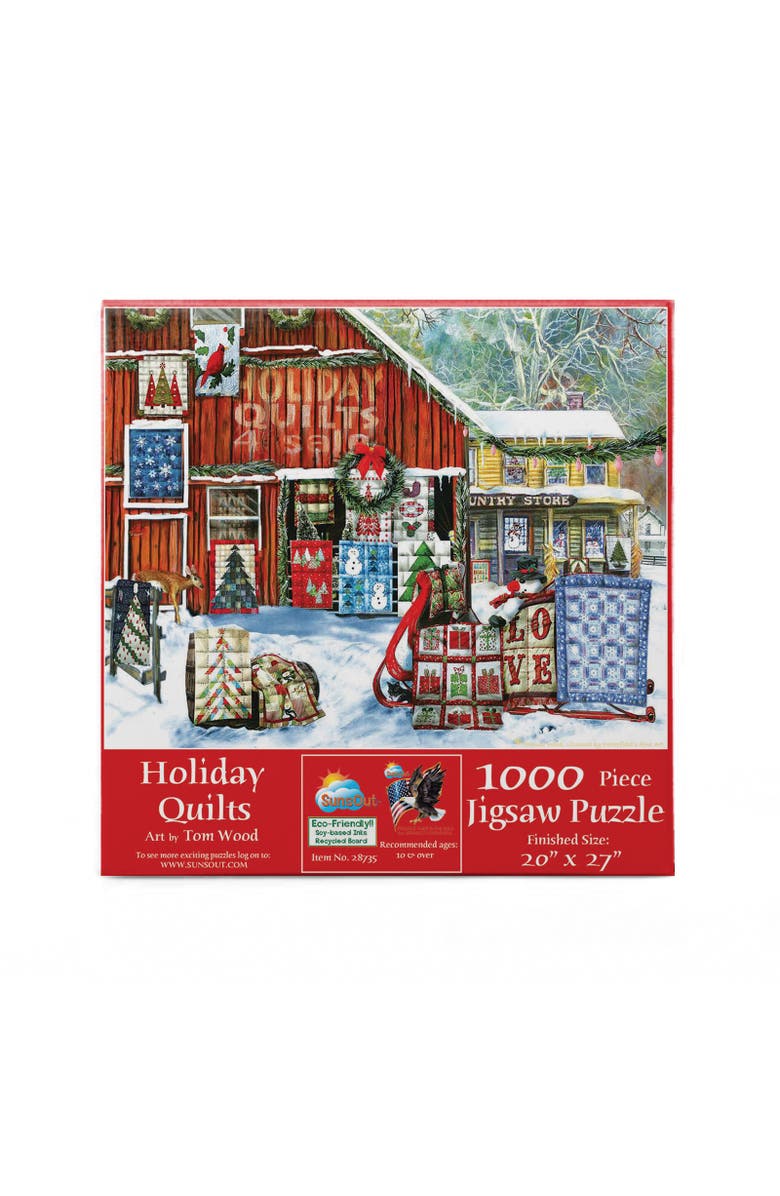 Sunsout Holiday Quilts 1000 piece Jigsaw Puzzle for Adults, Alternate, color, Multicolor