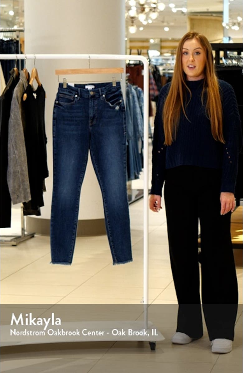 Good Legs Raw Hem Skinny Jeans, sales video thumbnail