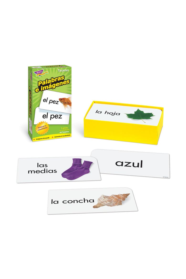 TREND Enterprises Palabras E imágenes (Sp) Skill Drill Flash Cards, Alternate, color, Multicolored