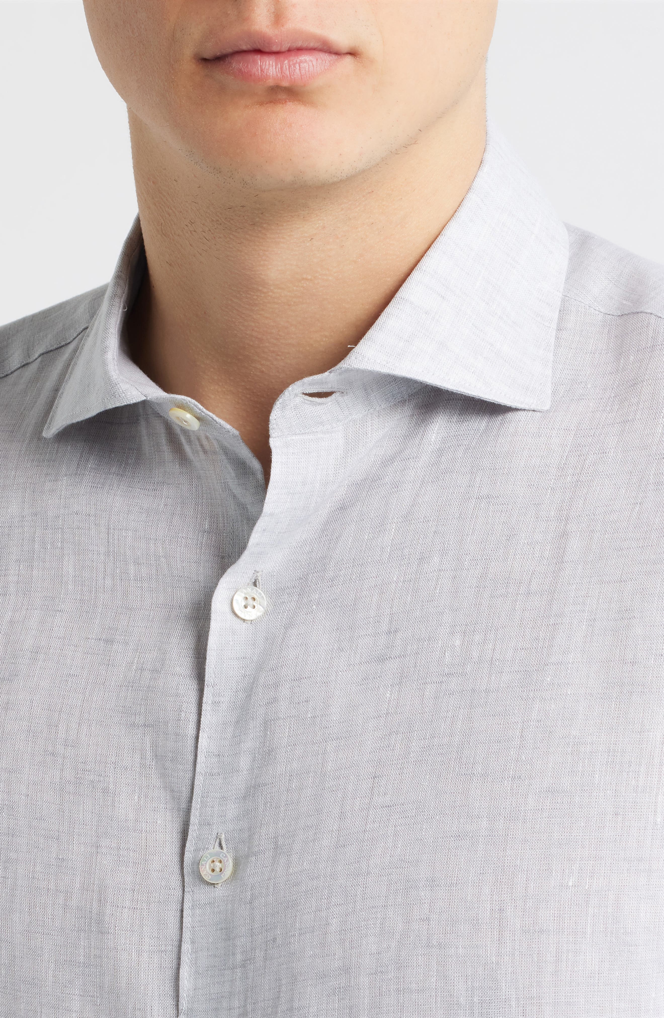 Regular Fit Linen Button-Up Shirt - image 2