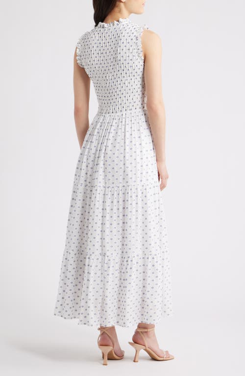Hatley Navy Spots Maxi Dress In White