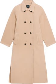 Theory Double Breasted Wool Blend Coat