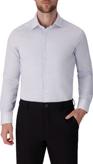 Victor Emmanuel Regular Fit Geometric Print Knit Cotton Dress Shirt