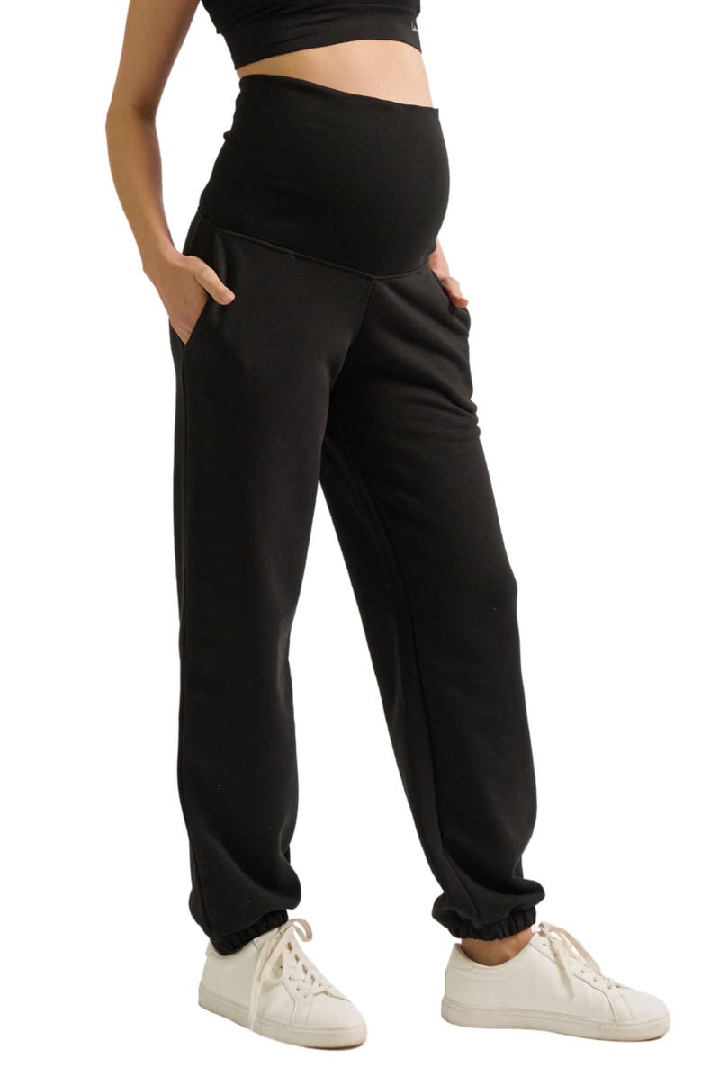Cache Coeur Woma Maternity Joggers, Alternate, color, Black