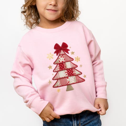 Christmas Tree Patchwork Sweatshirt (toddler)