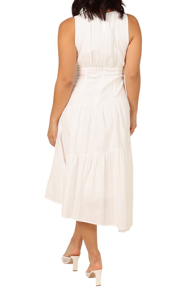 Petal & Pup Briana Cutout Cotton & Linen Midi Dress, Alternate, color, 