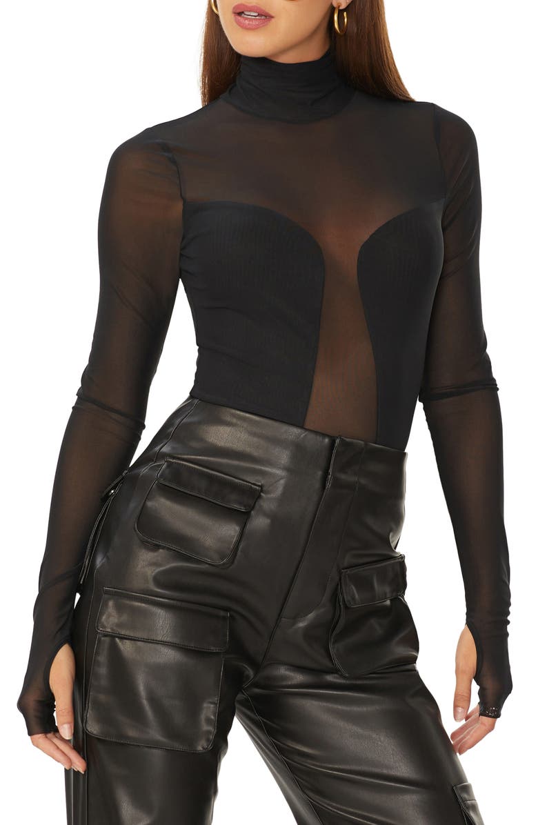 AFRM Astra Long Sleeve Mesh Top | Nordstromrack