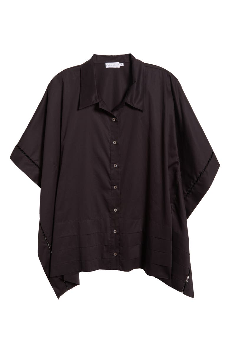 HARSHMAN Harpa Short Sleeve Cotton Button-Up Shirt, Alternate, color, Black