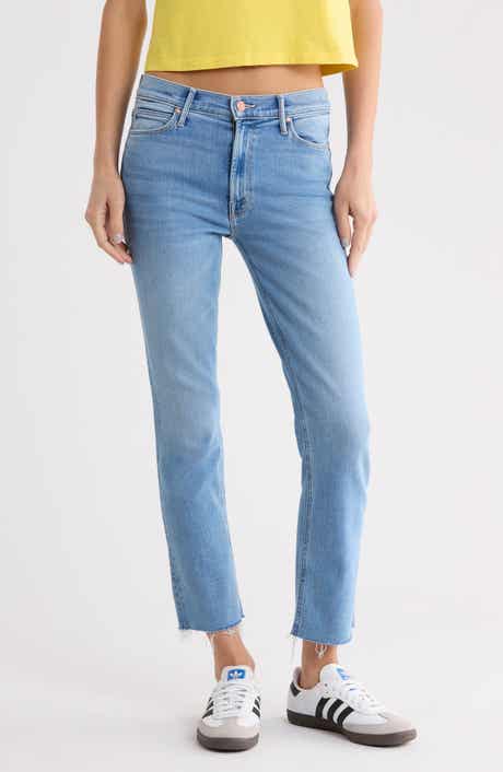 Dazzler Fray Hem Ankle Straight Leg Jeans