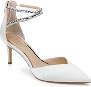 Jewel Badgley Mischka Emmi Ankle Strap Pointed Toe Pump