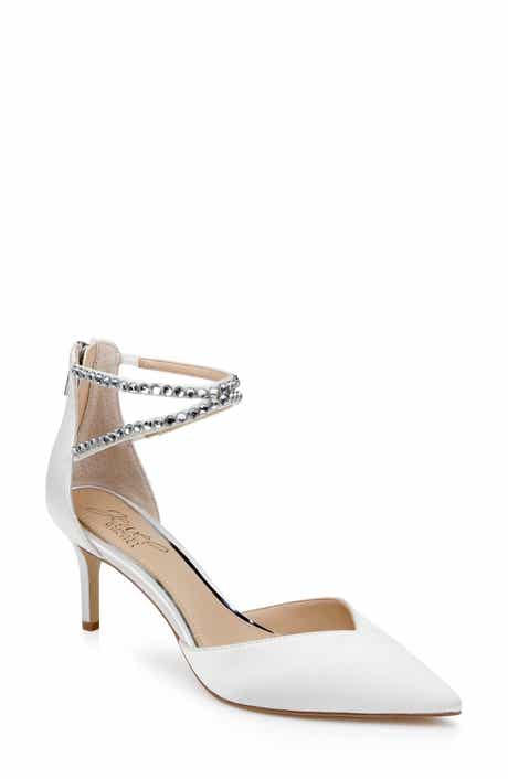 Jewel Badgley Mischka Emmi Ankle Strap Pointed Toe Pump