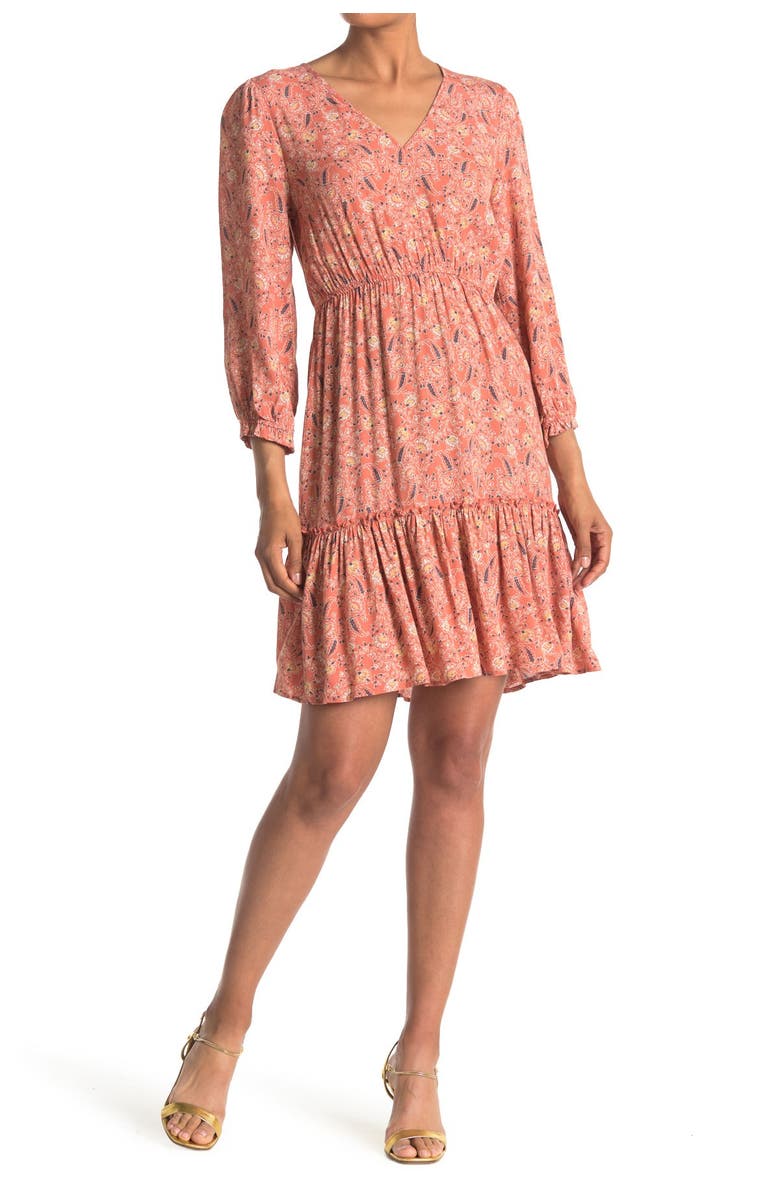 Susina<sup>®</sup> Paisley Printed Tiered Boho Dress, Main, color, 