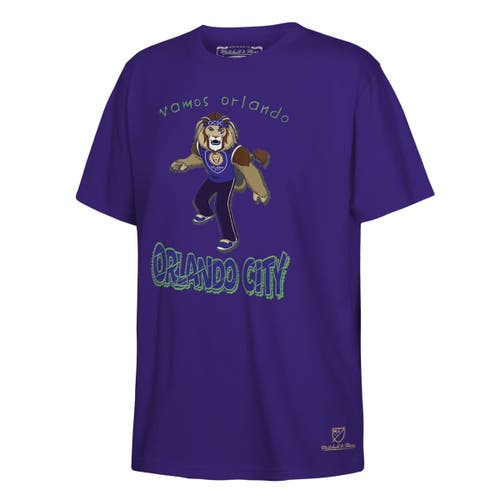 Mitchell & Ness Kids' Youth   Purple Orlando City Sc Mascot T-shirt