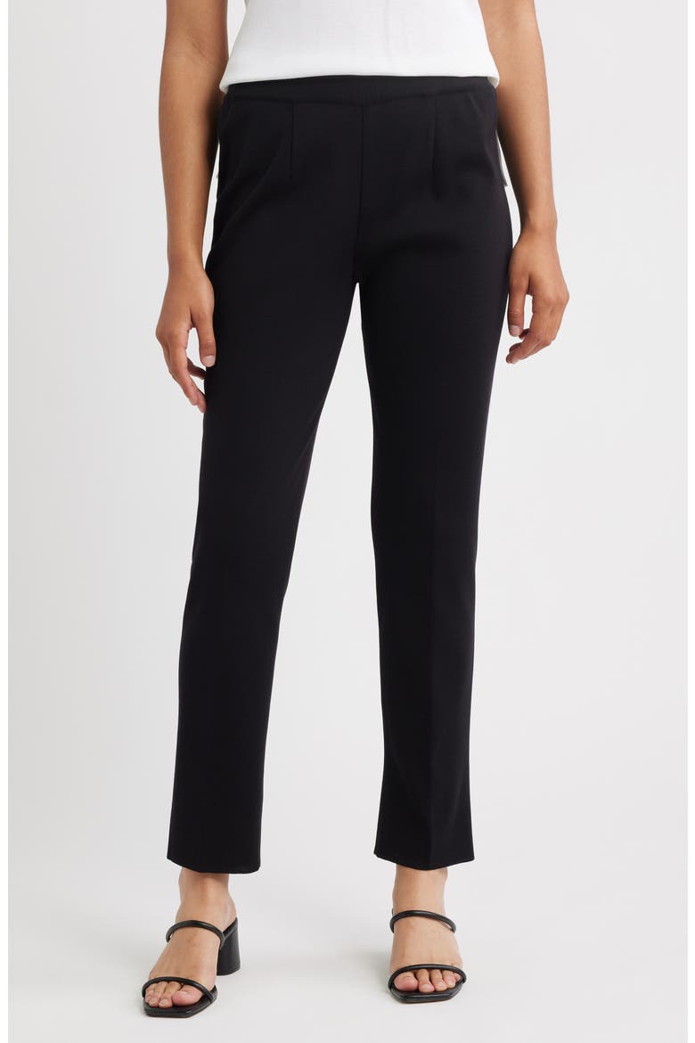 Nancy Slim Leg Knit Pants, Main, color, BLACK