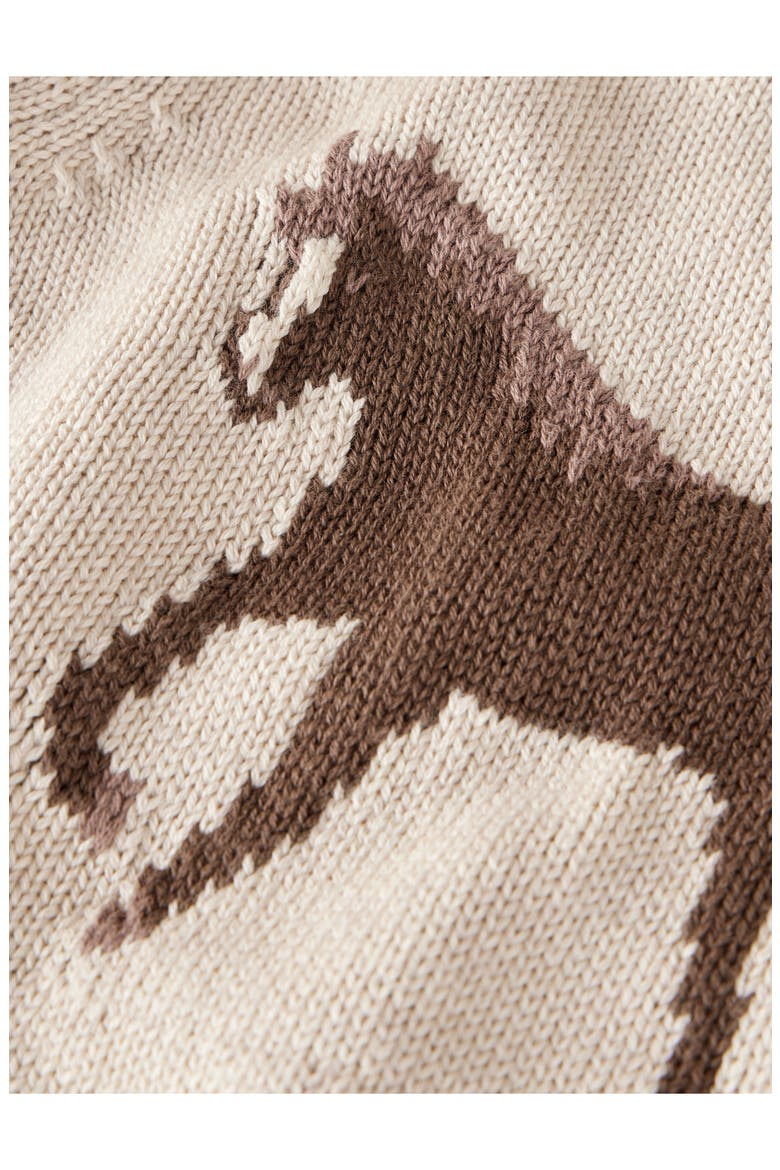 Organic Cotton Intarsia Sweater, Alternate, color, HORSE