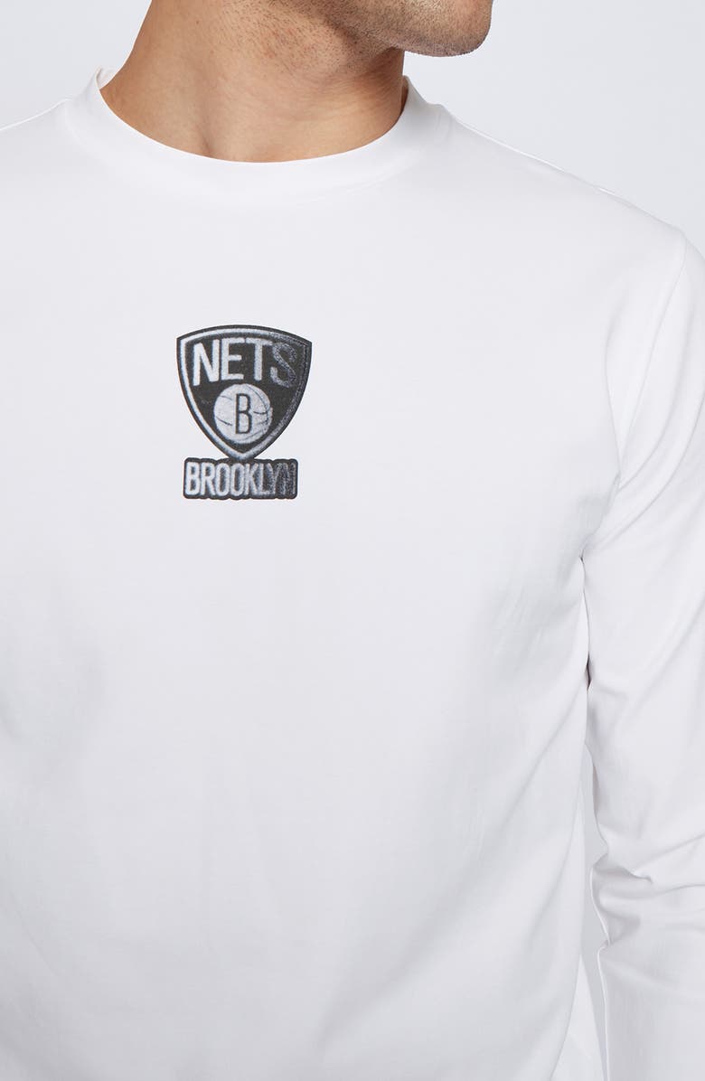 BOSS x NBA Threesixty Brooklyn Nets Long Sleeve Graphic Tee, Alternate, color, 