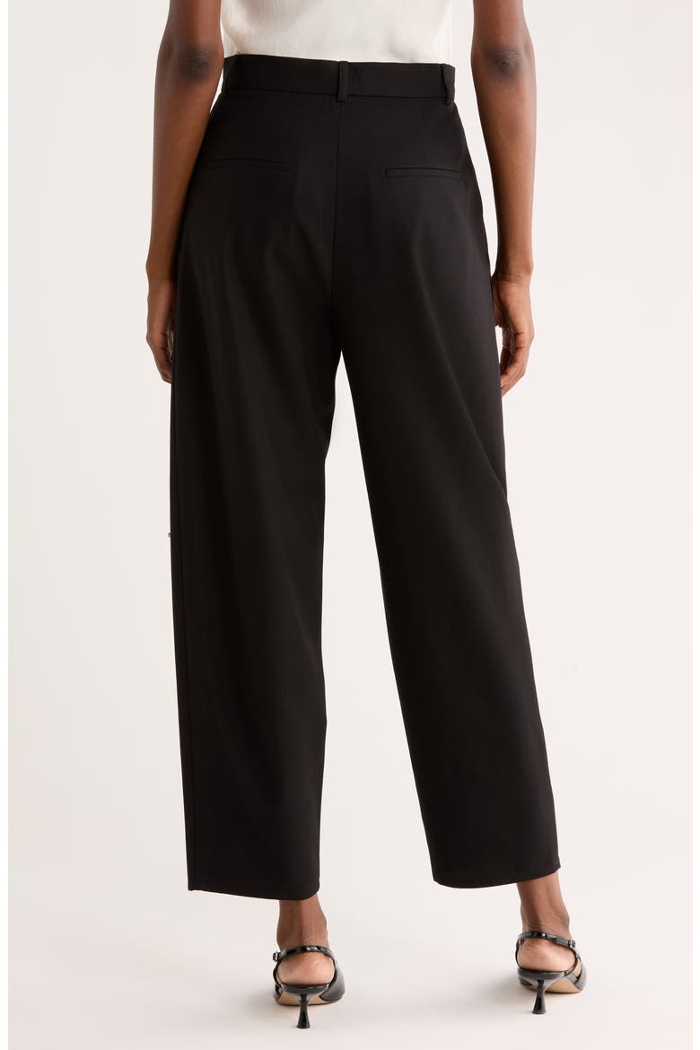 Duomo Button Detail Tapered Pants, Alternate, color, BLACK