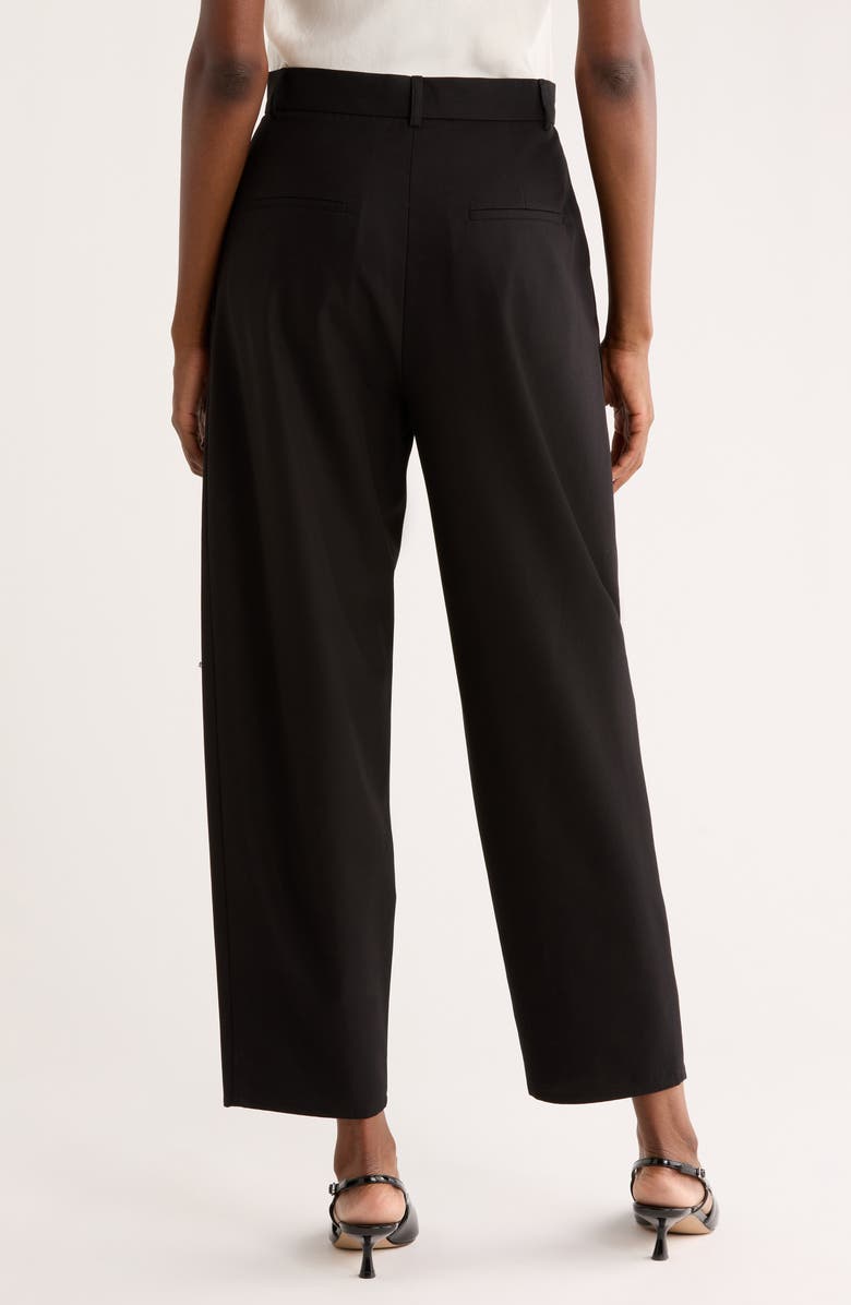 Max Mara Duomo Button Detail Tapered Pants, Alternate, color, Black