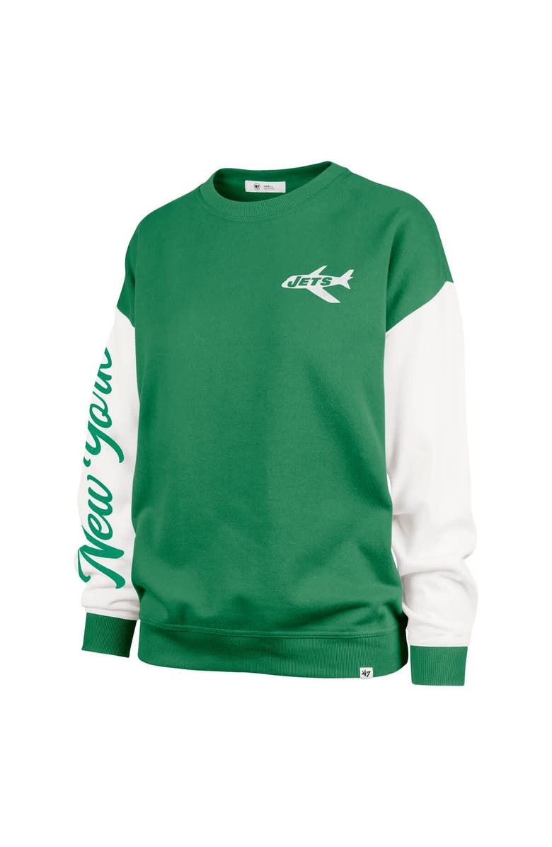 '47 Women's '47 Green New York Jets Double Header Rise Andie Pullover Sweatshirt, Alternate, color, Green