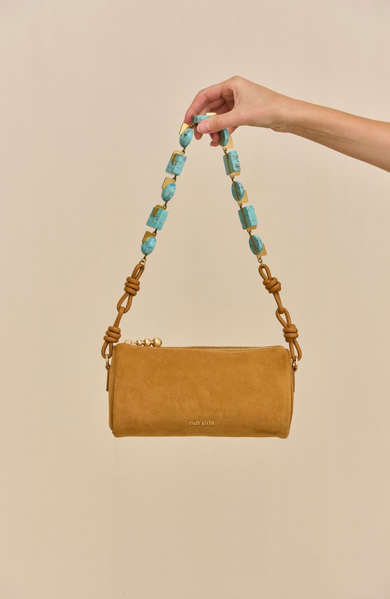 Cult Gaia Zozina Suede Shoulder Bag, Alternate, color, Toasted Caramel