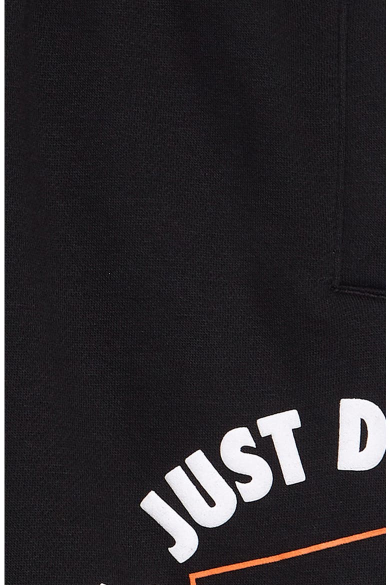 Kids' Just Do It Sweat Shorts, Alternate, color, BLACK/ BLACK