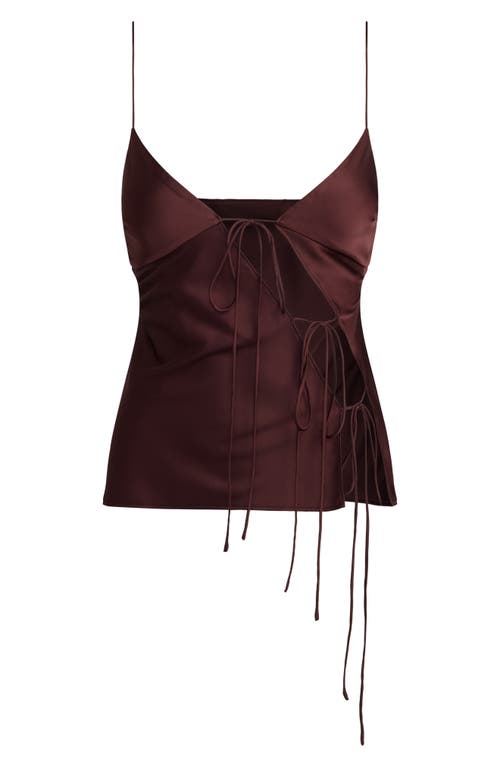 LIONESS LIONESS MARIAH TIE CLOSURE SATIN CAMISOLE 