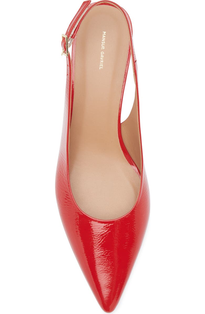 Mansur Gavriel Pointed Toe Slingback Pump, Alternate, color, Poppy