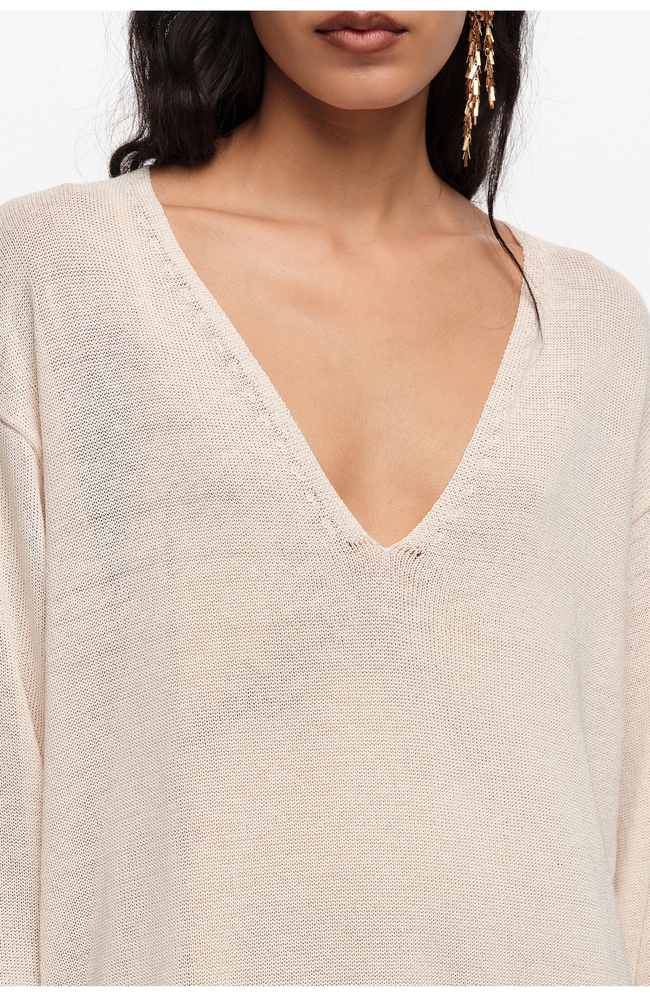 Cotton V-Neck Sweater - image 4