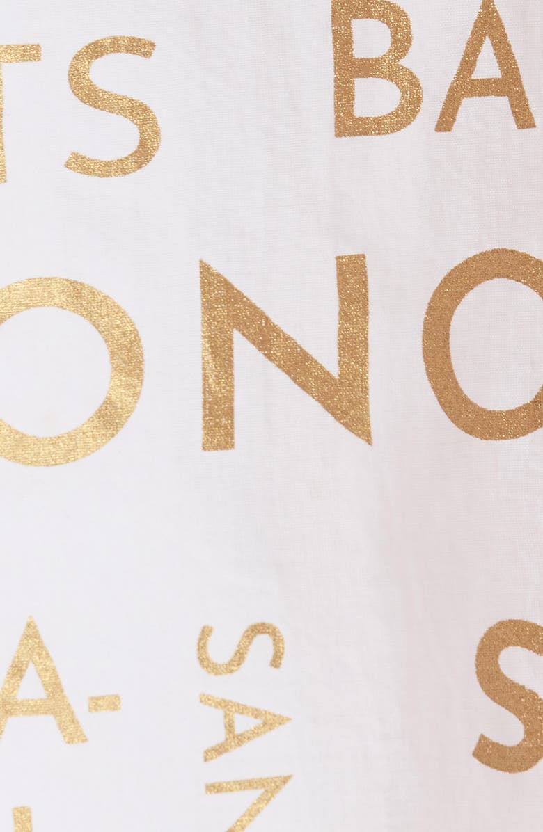 Elan Printed Semisheer Cotton Button-Up Cover-Up Shirt, Alternate, color, White