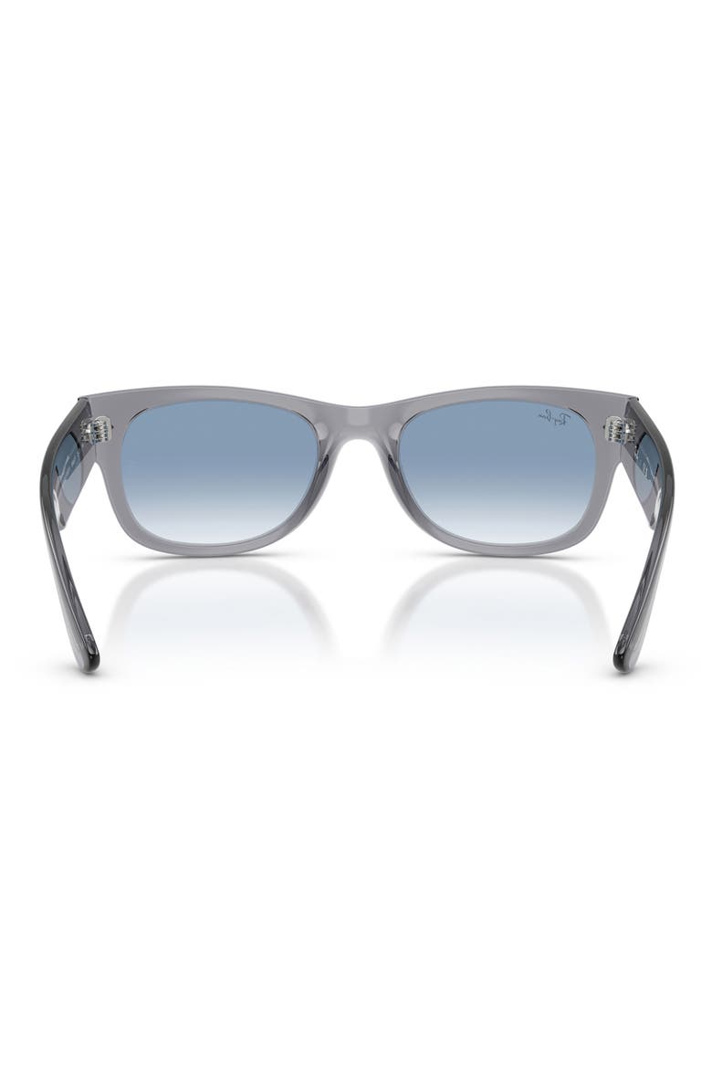 52mm Mega Wayfarer II Gradient Square Sunglasses, Alternate, color, TRANSAPRENT GREY / CLEAR BLUE
