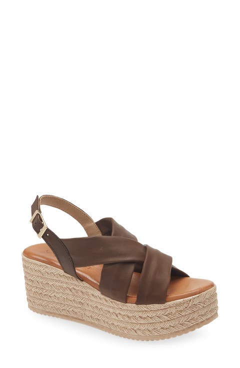 Bennie Slingback Espadrille Platform Wedge Sandal (Women)