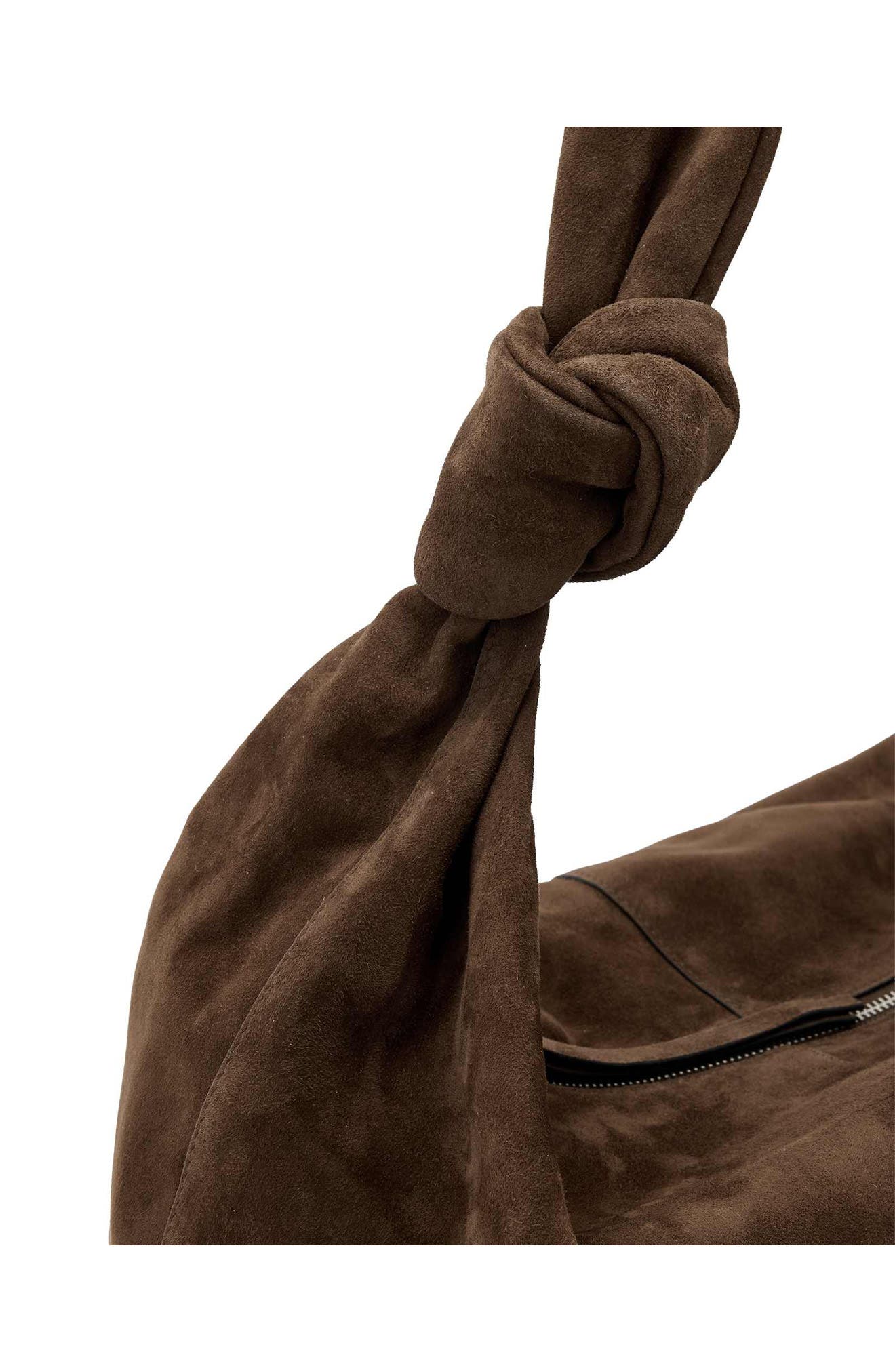 Effie Large Suede Shoulder Bag, Alternate, color, FANGO BROWN