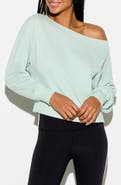 Spiritual Gangster La Vida One-Shoulder Cotton French Terry Sweatshirt