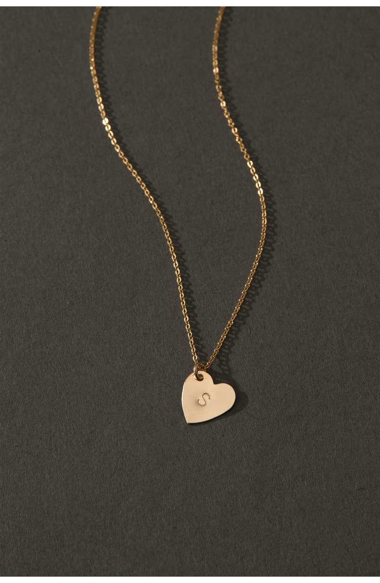 Set & Stones Sophia Heart Initial Necklace, Alternate, color, Gold / C