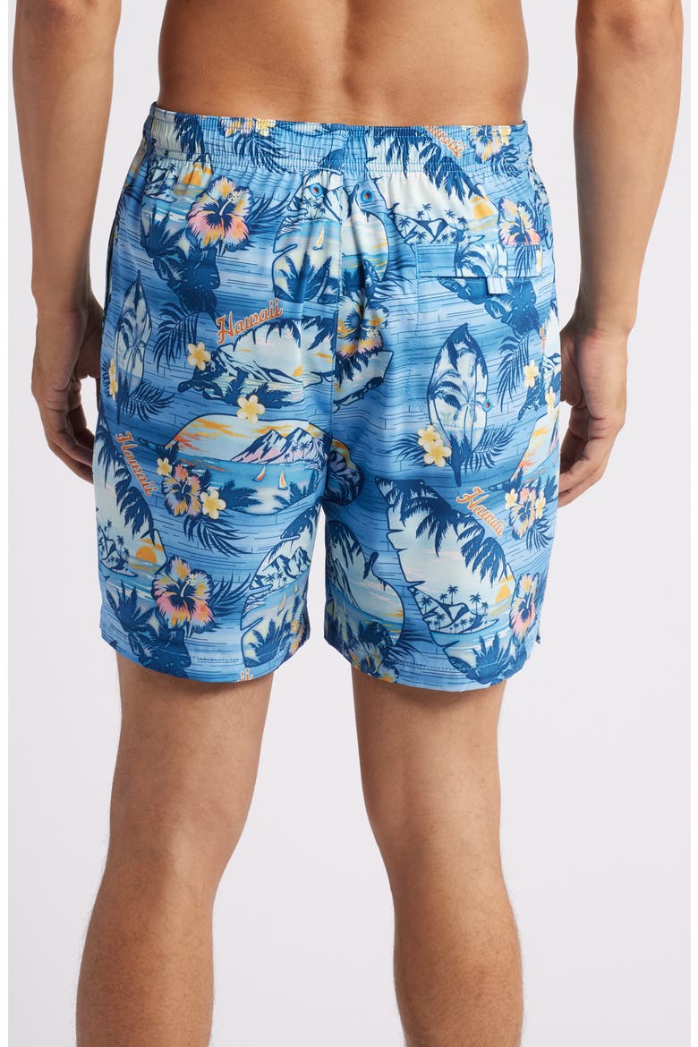 Naples Ocean Echos Swim Trunks, Alternate, color, POOL TILE