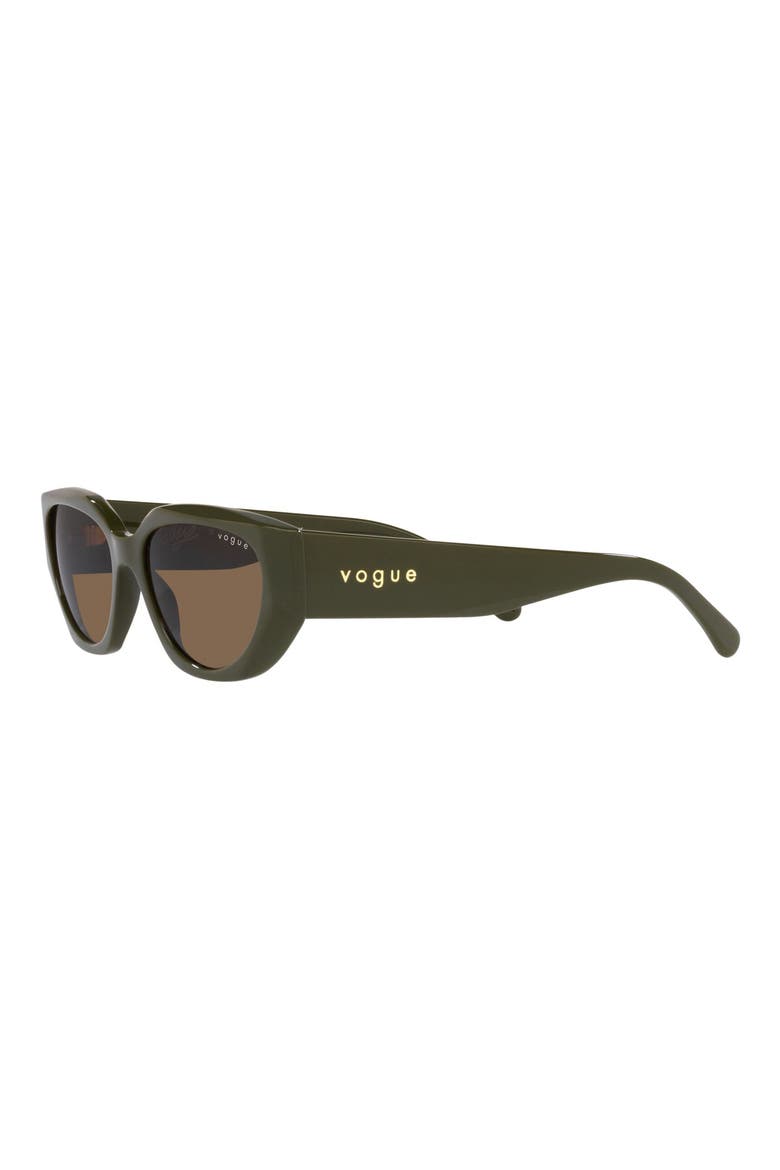 52mm Oval Sunglasses, Alternate, color, GREEN